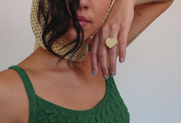 Luiny LOLA'S HEART RING - brass Luiny LOLA'S HEART RING - brass