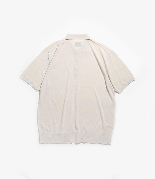 Needles Short Sleeve Polo Sweater - Creme Needles Short Sleeve Polo Sweater - Creme