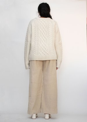 W A N T S Chunky Cable Knit Sweater - Bone W A N T S Chunky Cable Knit Sweater - Bone