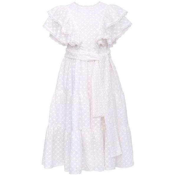 Kids Paade Mode Milan Embroidered Cotton Maxi Dress - White Kids Paade Mode Milan Embroidered Cotton Maxi Dress - White