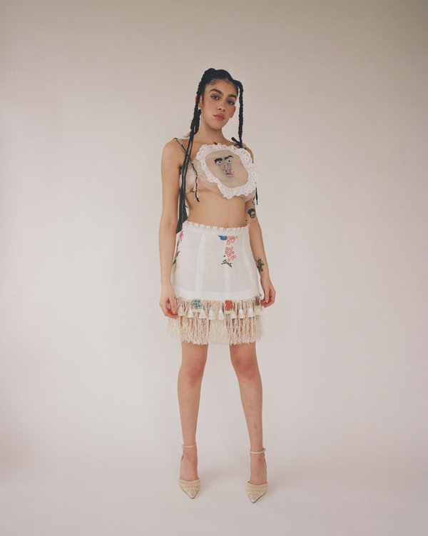 Sydney Pimbley Flower Fairy Skirt - White Sydney Pimbley Flower Fairy Skirt - White