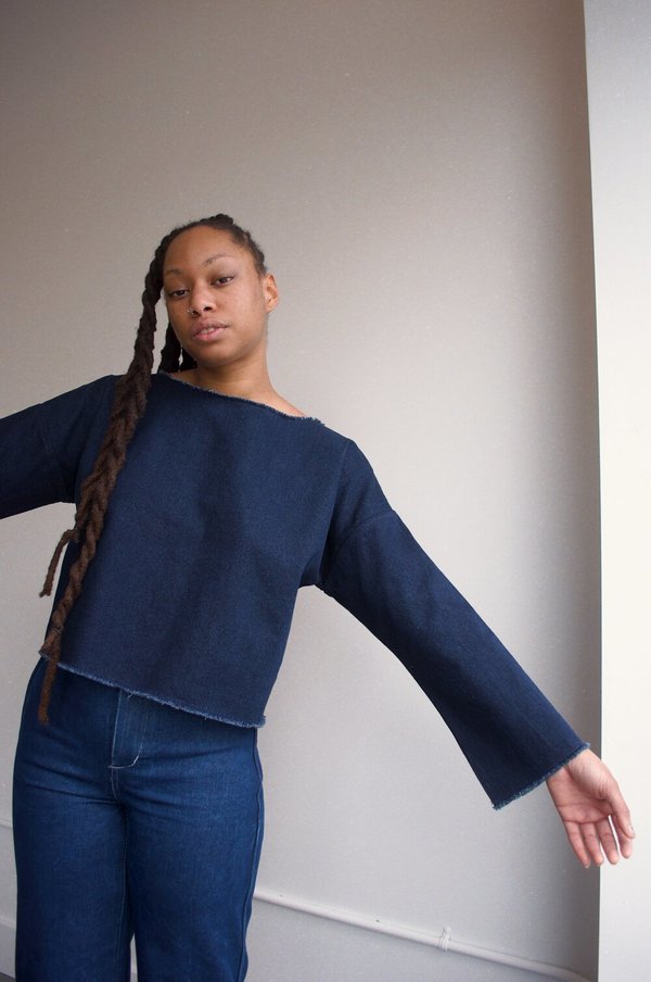 Cocobolo Long Sleeve Tunic Blouse - Denim Cocobolo Long Sleeve Tunic Blouse - Denim