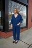Happy French Gang Jumpsuit - Indigo Textured - Thumbnail 3