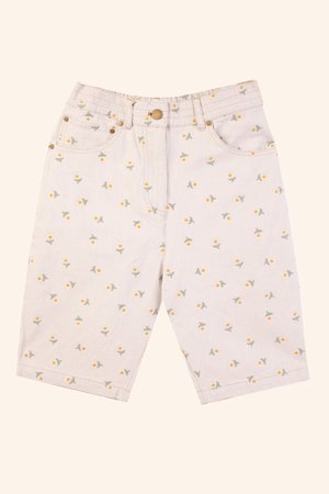 Meadows Begonia Shorts - White/Daisy Embroidery Meadows Begonia Shorts - White/Daisy Embroidery