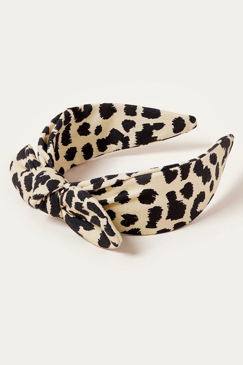 Loeffler Randall Knot Animal Print Headband Loeffler Randall Bellamy Oversized Headband | Shopbop main image 3