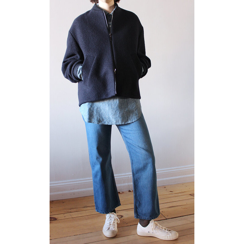 Studio Nicholson Hewitt Bomber Jacket - Dark Navy | Garmentory