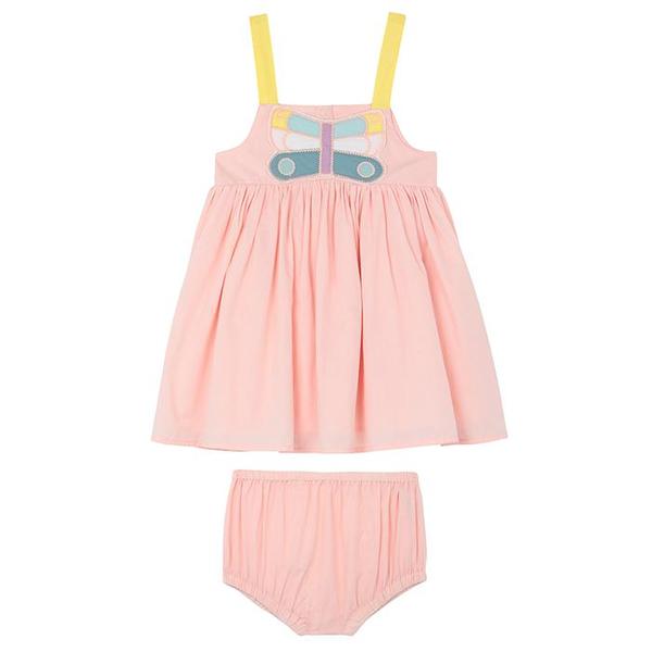 Kids Stella McCartney Dress With Butterfly Patch - Pink Kids Stella McCartney Dress With Butterfly Patch - Pink