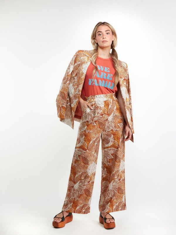 THE ODELLS Beaux Pant - Brick Multi THE ODELLS Beaux Pant - Brick Multi