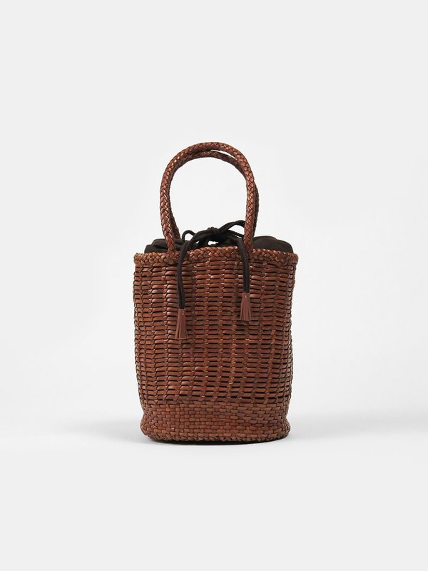 dragon diffusion single bali round bucket bag - dark tan dragon diffusion single bali round bucket bag - dark tan