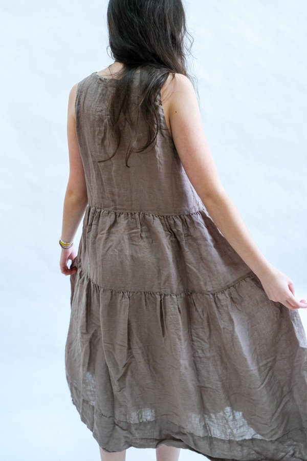 CP SHADES Gia Linen Dress - Mushroom | Garmentory