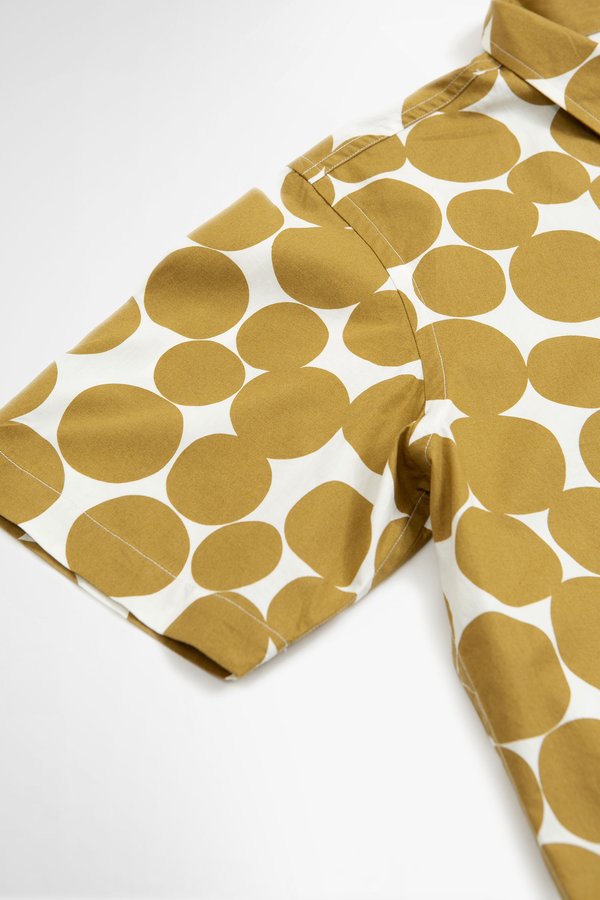 Universal Works Road dot print poplin shirt - gold Universal Works Road dot print poplin shirt - gold