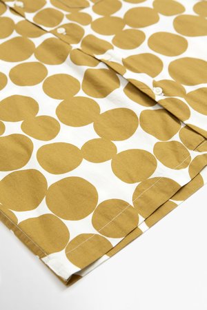 Universal Works Road dot print poplin shirt - gold Universal Works Road dot print poplin shirt - gold
