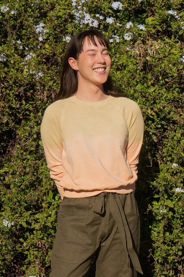 back beat rags Hemp Crop Sweatshirt - Natural Dye back beat rags Hemp Crop Sweatshirt - Natural Dye