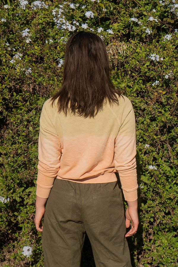 back beat rags Hemp Crop Sweatshirt - Natural Dye back beat rags Hemp Crop Sweatshirt - Natural Dye