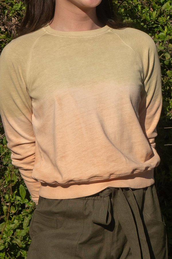 back beat rags Hemp Crop Sweatshirt - Natural Dye back beat rags Hemp Crop Sweatshirt - Natural Dye