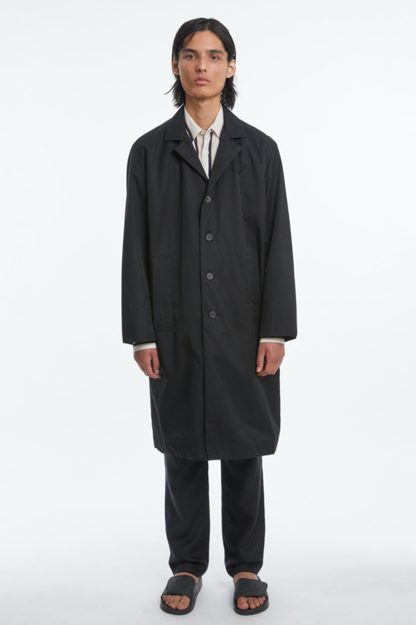 Schnayderman's Belted overcoat - black Schnayderman's Belted overcoat - black