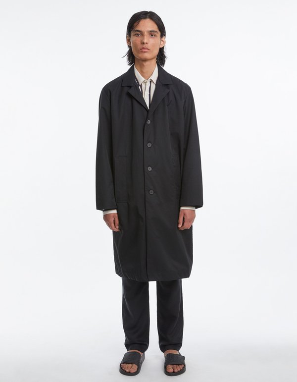 Schnayderman's Belted overcoat - black Schnayderman's Belted overcoat - black