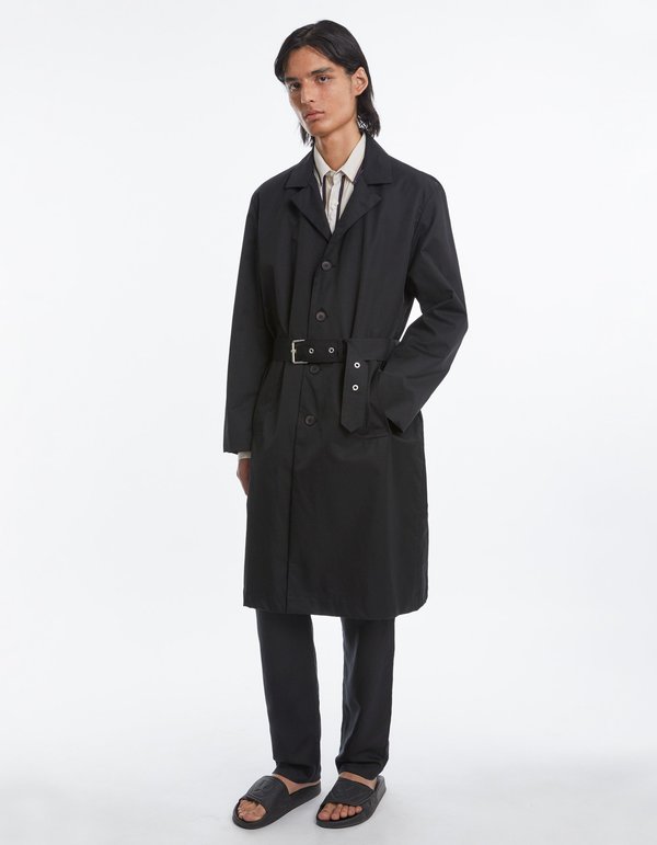 Schnayderman's Belted overcoat - black Schnayderman's Belted overcoat - black
