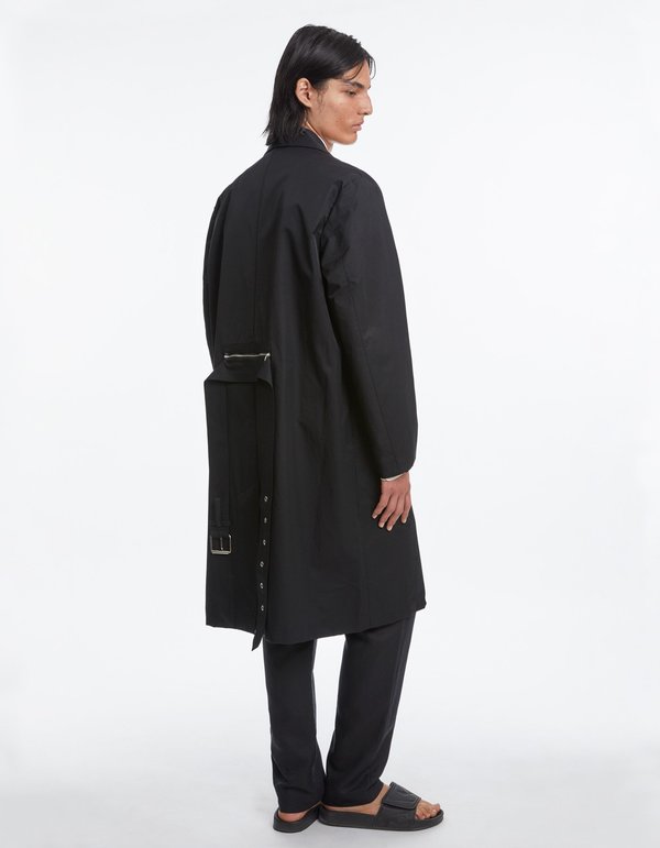 Schnayderman's Belted overcoat - black Schnayderman's Belted overcoat - black