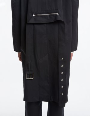 Schnayderman's Belted overcoat - black Schnayderman's Belted overcoat - black