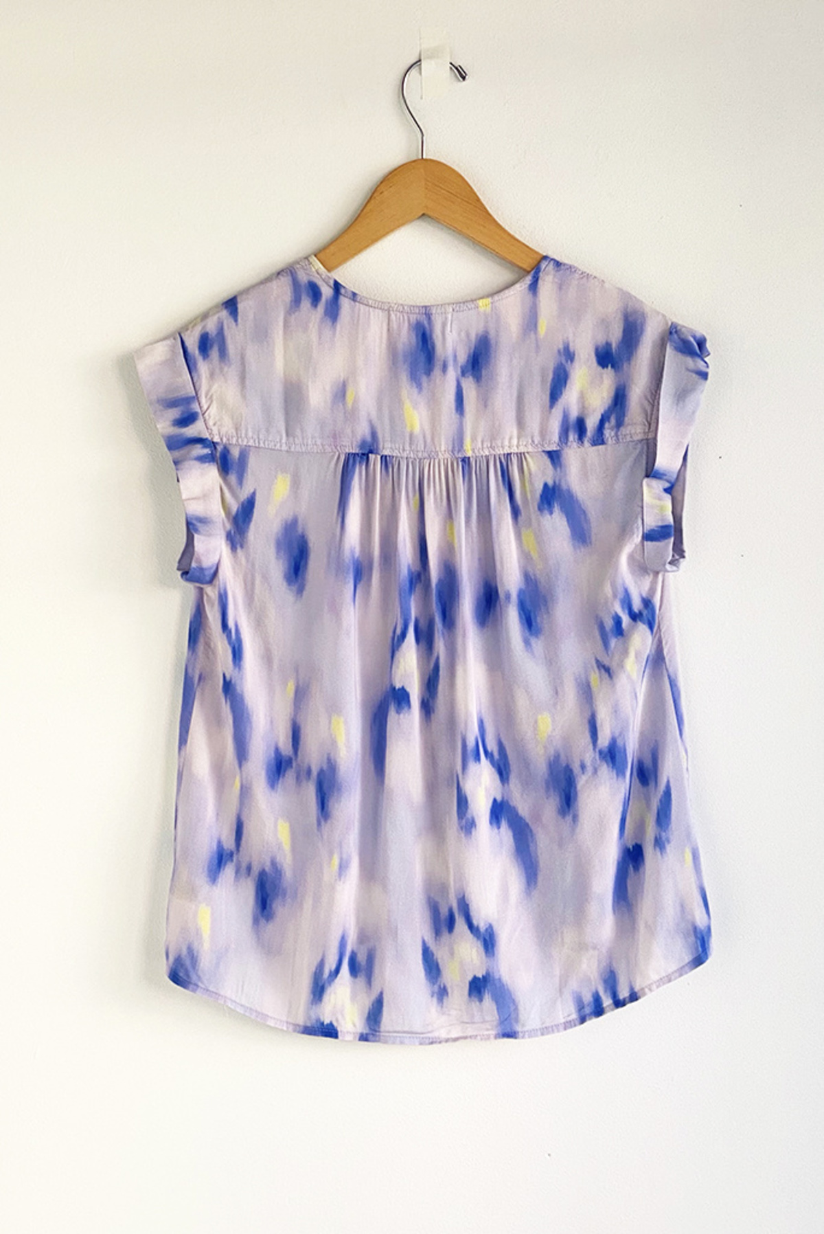 Bella Dahl Cap Sleeve Abstract Shirt - Iris Floral - Image 2 of 3