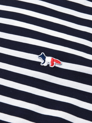 Maison Kitsuné TRICOLOR FOX PATCH CLASSIC MARIN TEE-SHIRT - NAWH Maison Kitsuné TRICOLOR FOX PATCH CLASSIC MARIN TEE-SHIRT - NAWH