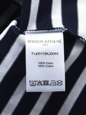 Maison Kitsuné TRICOLOR FOX PATCH CLASSIC MARIN TEE-SHIRT - NAWH Maison Kitsuné TRICOLOR FOX PATCH CLASSIC MARIN TEE-SHIRT - NAWH