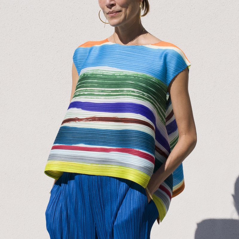 Pleats Please by Issey Miyake Leaf Vein Shirt - Multi | Garmentory