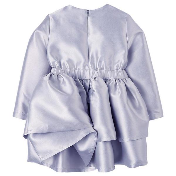 Kids Caroline Bosmans Child Gloss Satin Dress - Blue | Garmentory