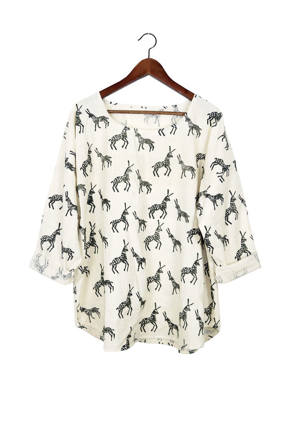 PO-EM Everyday Top, Block Print PO-EM Everyday Top, Block Print