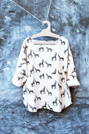 PO-EM Everyday Top, Block Print PO-EM Everyday Top, Block Print