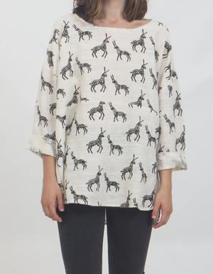 PO-EM Everyday Top, Block Print PO-EM Everyday Top, Block Print