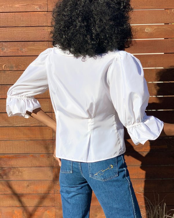 Vintage Puff Sleeve Blouse - White | Garmentory