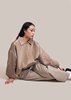 AMOMENTO Silky Padded Blouson jacket - light khaki - Thumbnail 1