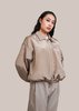 AMOMENTO Silky Padded Blouson jacket - light khaki - Thumbnail 5
