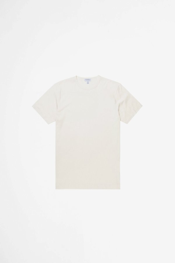 Sunspel Classic crew neck t-shirt - archive white Sunspel Classic crew neck t-shirt - archive white