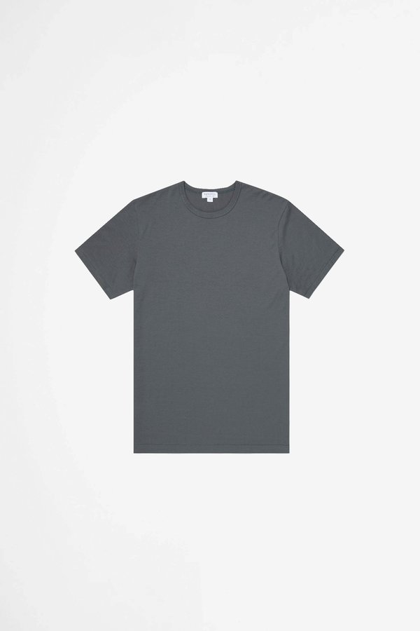 Sunspel Classic crew neck t-shirt - charcoal Sunspel Classic crew neck t-shirt - charcoal