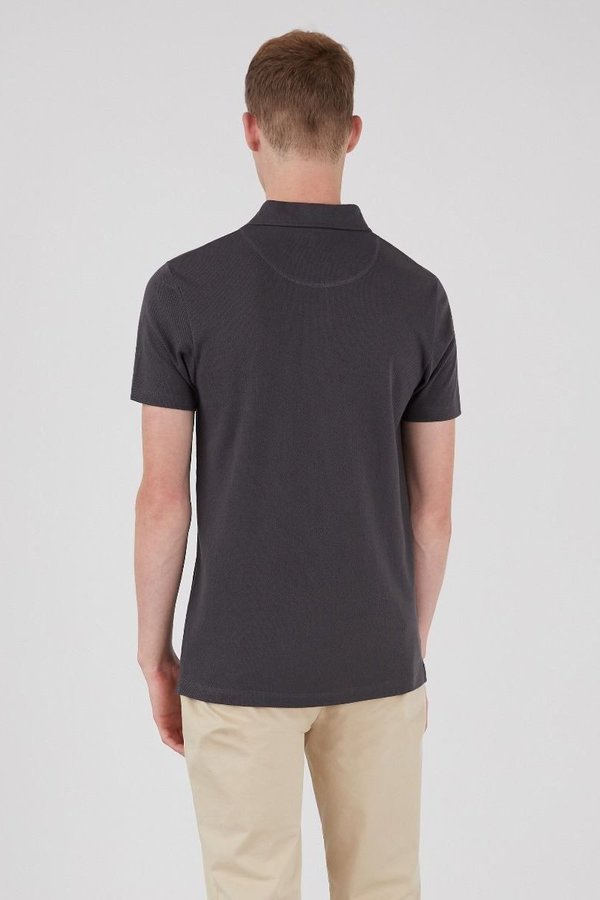Sunspel Riviera polo shirt top - charcoal Sunspel Riviera polo shirt top - charcoal