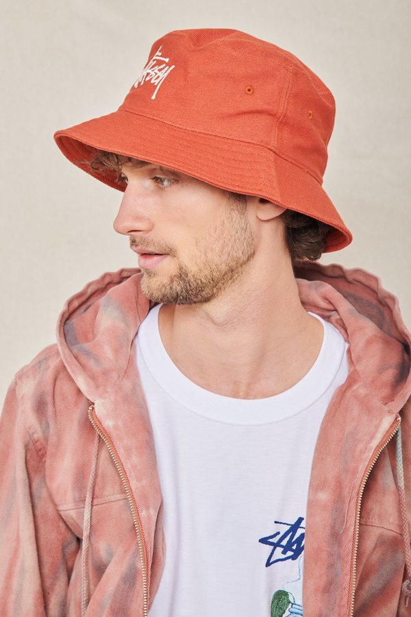 Stussy big Logo Twill Bucket Hat 