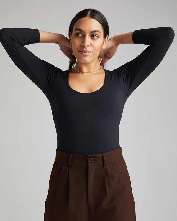 Richer Poorer Scoop Neck Bodysuit - Black Richer Poorer Scoop Neck Bodysuit - Black
