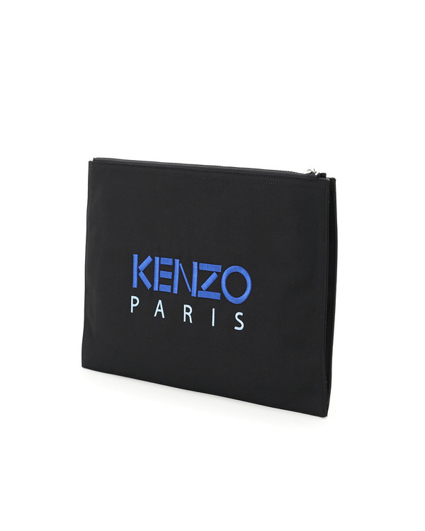Kenzo Document Tiger Clutch - Black Kenzo Document Tiger Clutch - Black