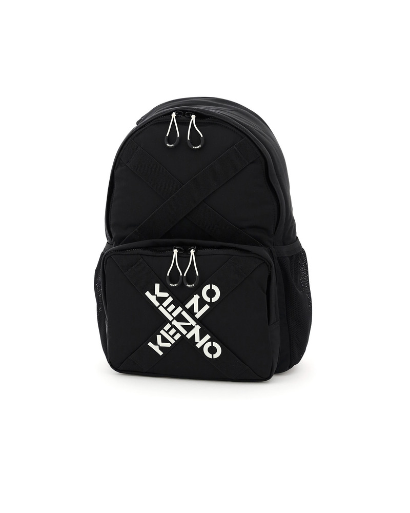 Kenzo Cross Logo Nylon Backpack - Black | Garmentory