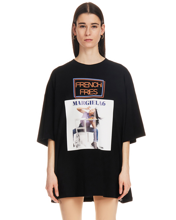 MM6 Maison Margiela French Fries T-Shirt - Black | Garmentory