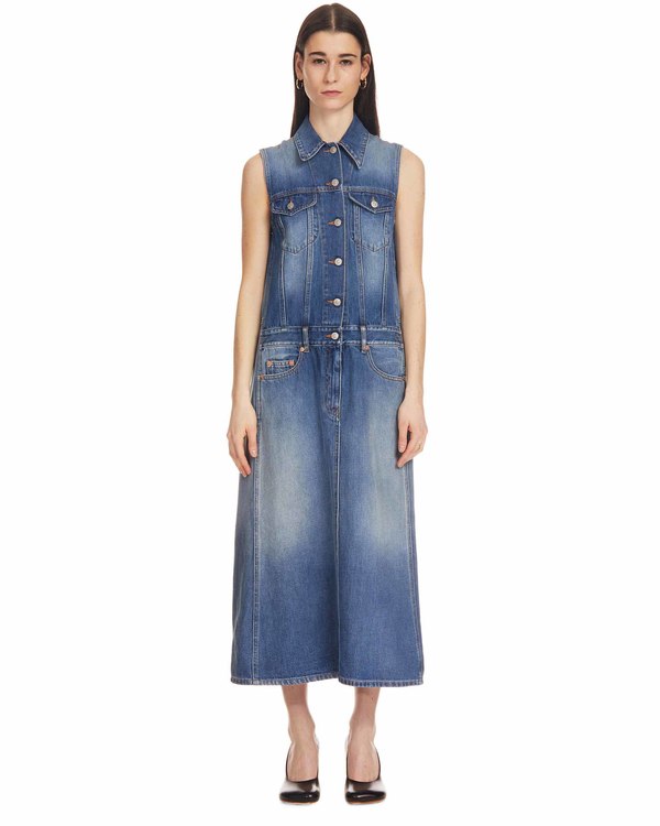 【MM6 MAISON MARGIELA】DENIM MAXI DRESS MM6-Maison-Margiela---Denim-