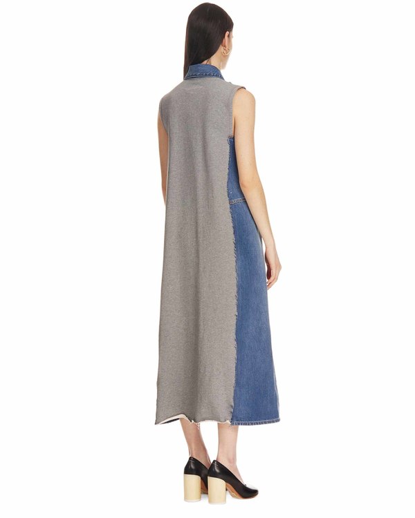 MM6 Maison Margiela Denim Maxi Dress - Blue | Garmentory