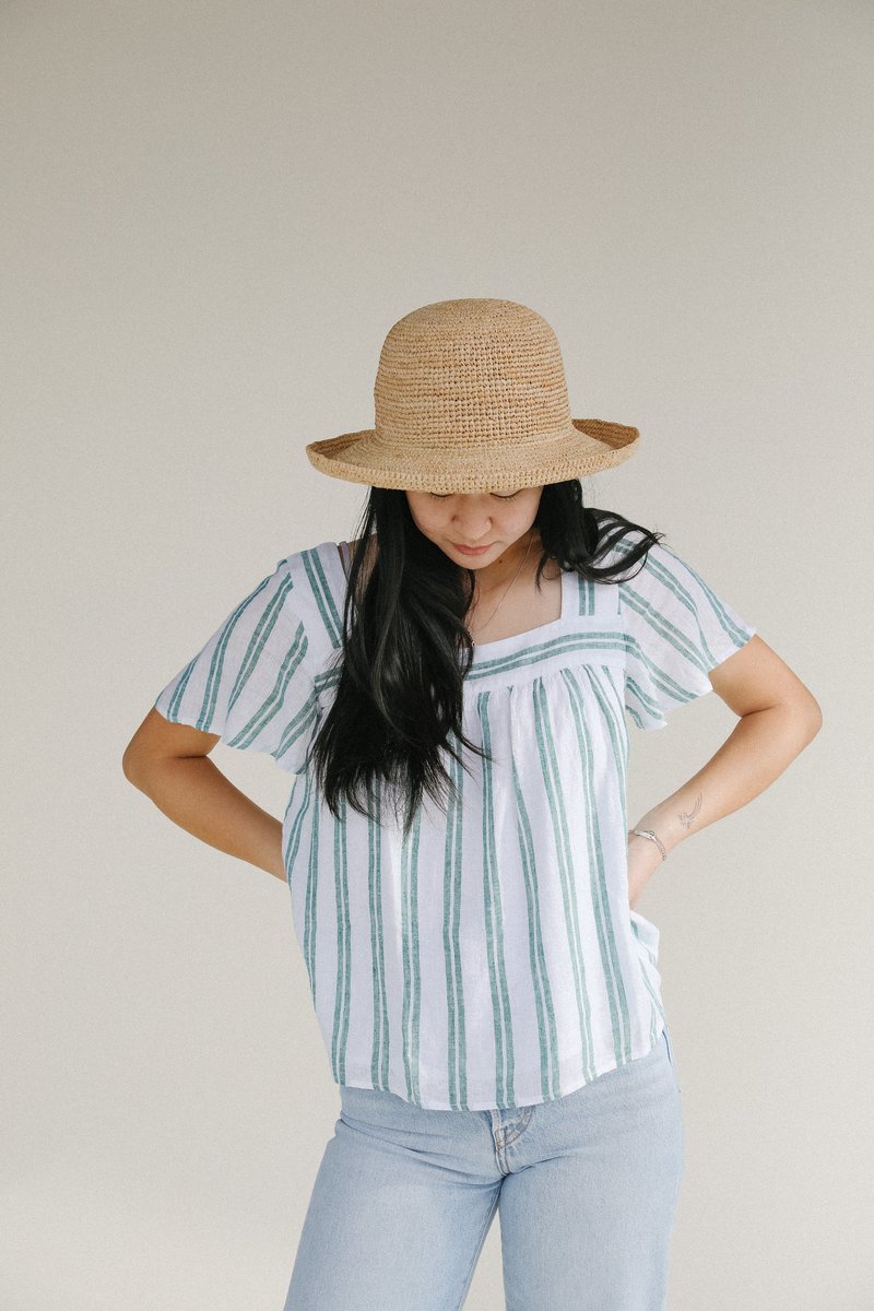 Lack of Color Raffia Cruiser hat - Natural