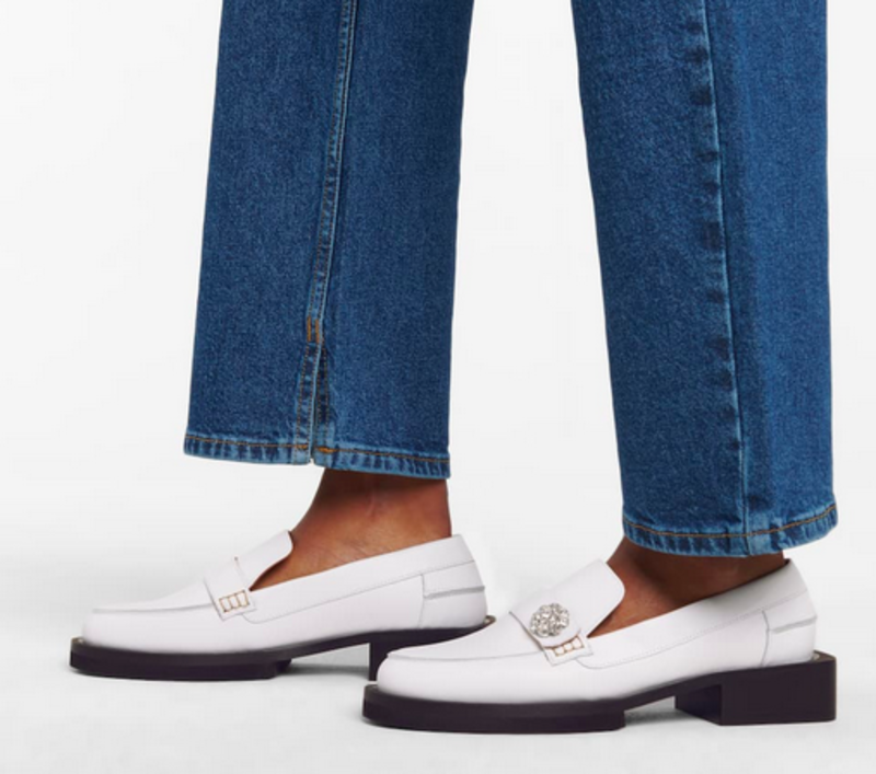 Ganni Jewel Mocassin shoes - white | Garmentory