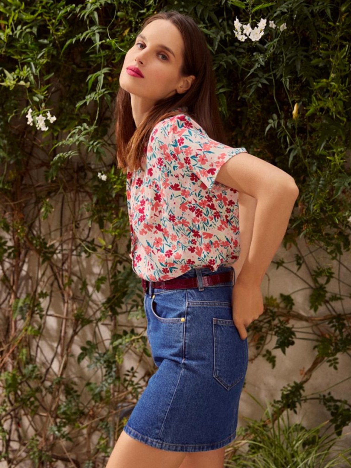 Des Petits Hauts Enou Floral Shirt - Marigold - Image 4 of 5