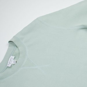 Sunspel Lopback Sweatshirt - Dusky Green Sunspel Lopback Sweatshirt - Dusky Green