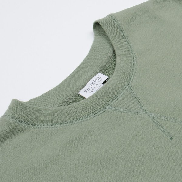 Sunspel Loopback Sweatshirt - Light Khaki Sunspel Loopback Sweatshirt - Light Khaki